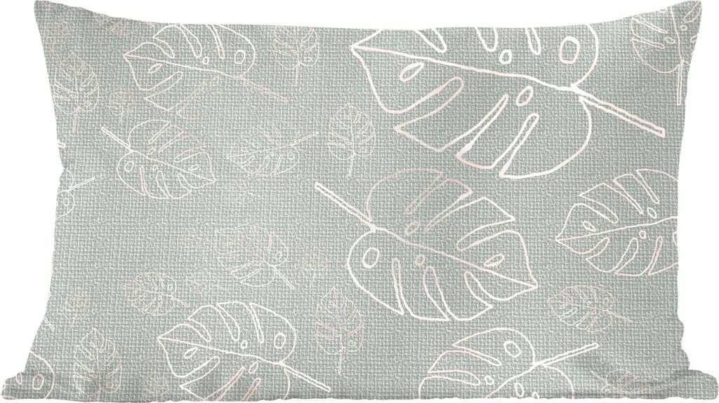 MuchoWow Zierkissen Sofakissen Wohnzimmer Dekokissen 50x30 cm Muster - Luxus - Blau - Rosa - Wohnzimmerdekoration - Polster mit Photo