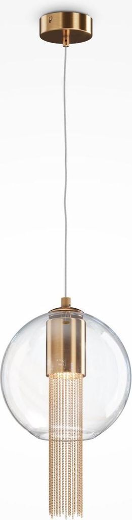 Pendelleuchte Metall Glas GU10 H: max. 170,5 cm in Bronze Modern Hängelampe