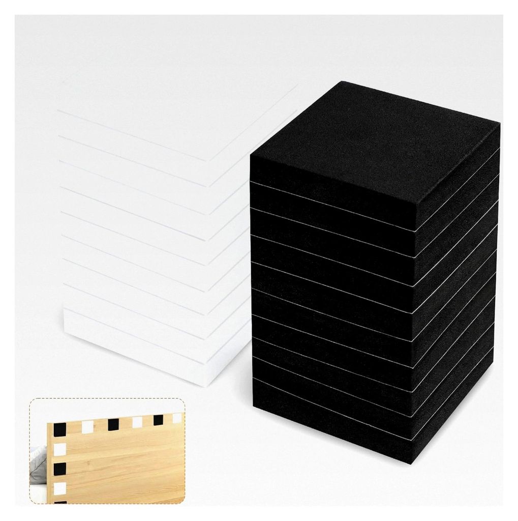 20 Stück Selbstklebende Türstopper Wandpuffer Bett Abstandshalter Schwarz Weiß 6x6x1cm Geräuschdämpfer Möbelpuffer Schutzpads