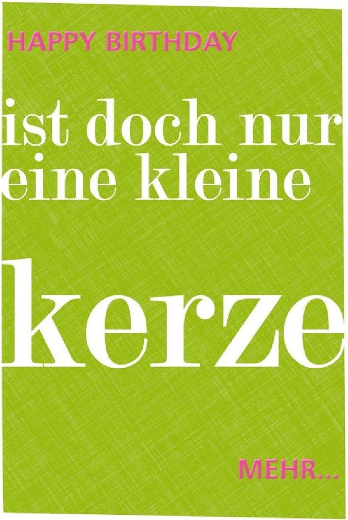 Artebene Karte Präge-Birthday-Nur eine Kerze mehr