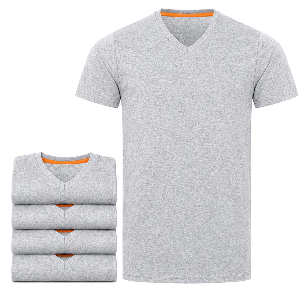 Mivaro Herren T-Shirt 5er Pack V-Ausschnitt - V-Neck Shirt Produktbild 