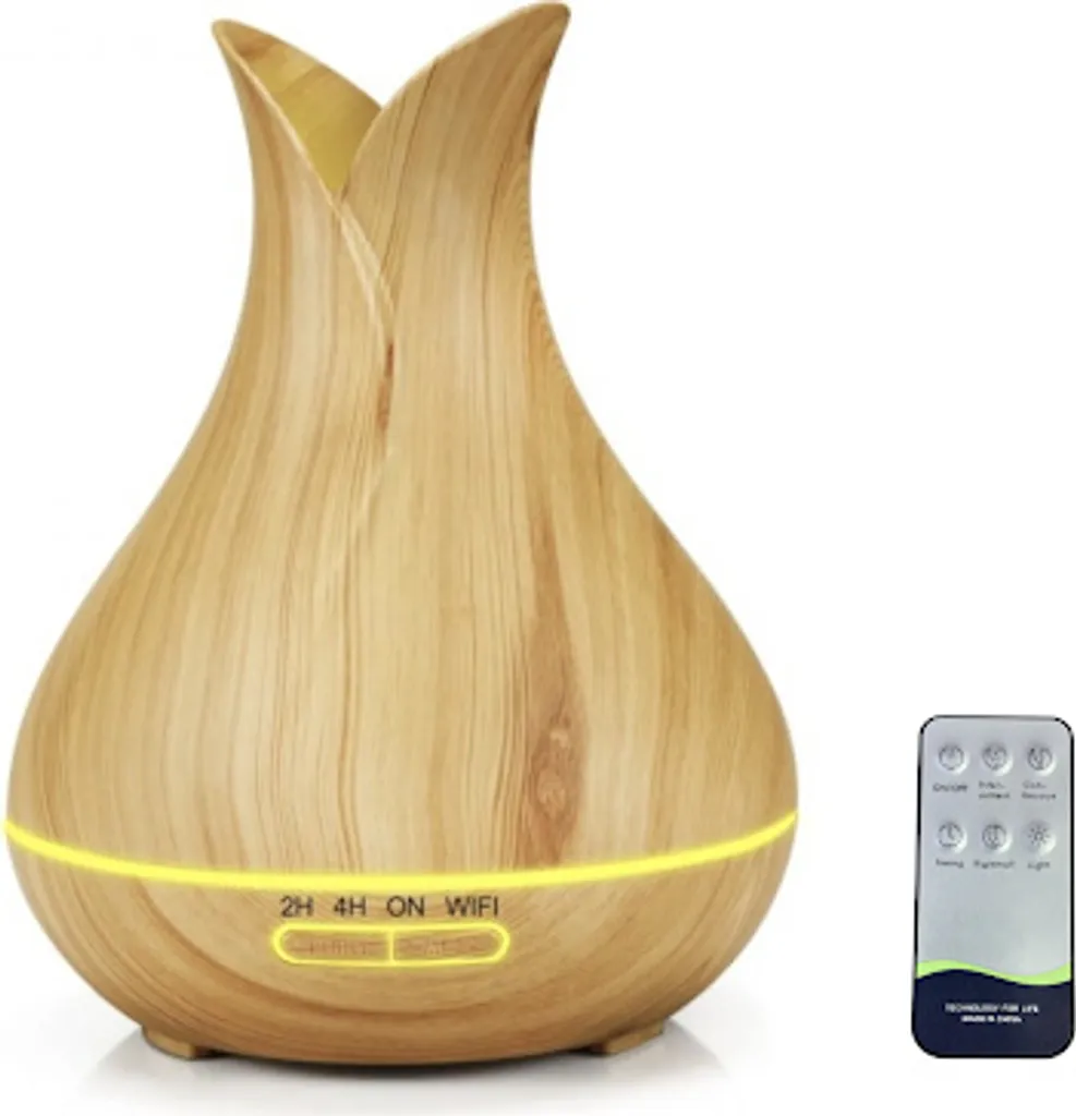 Diffusore Oli Essenziali BOT B5 DO 400ml - Design Zen Legno Chiaro