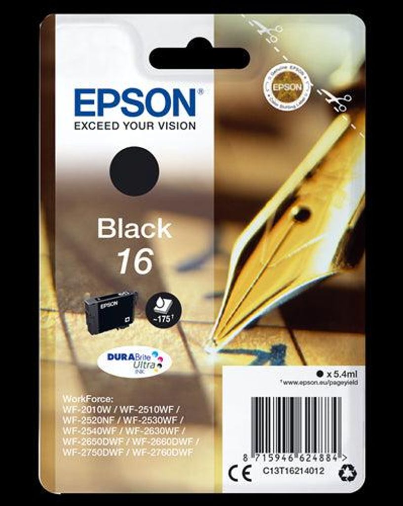 Epson 16 - 5,4 ml - Nero - Originale - Cartuccia Immagine del prodotto 