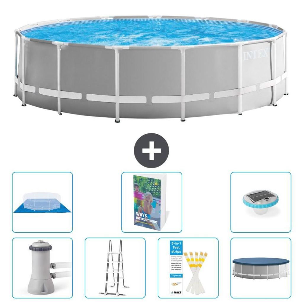 Prism Frame Pool Rund - 457x122 cm - 8-teilig S596
