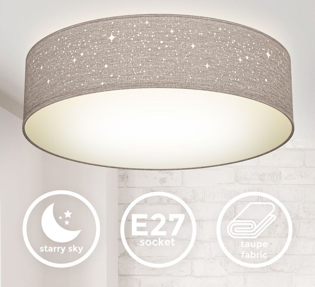 Deckenleuchte Sterndekor Stoff-Lampe Textil Kinderzimmer Produktbild 