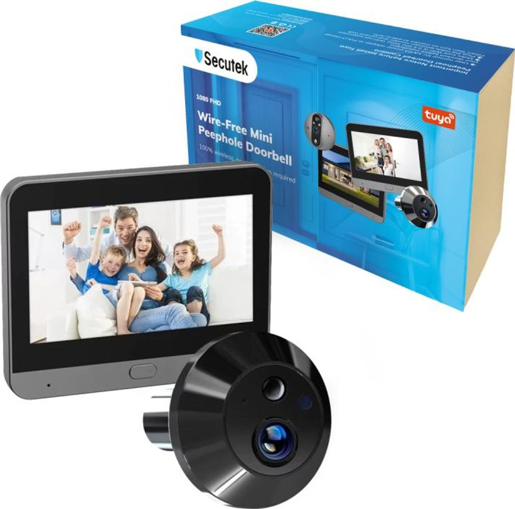 WiFi dveřní kukátko Secutek SRT-PD10-B Obrázek produktu 