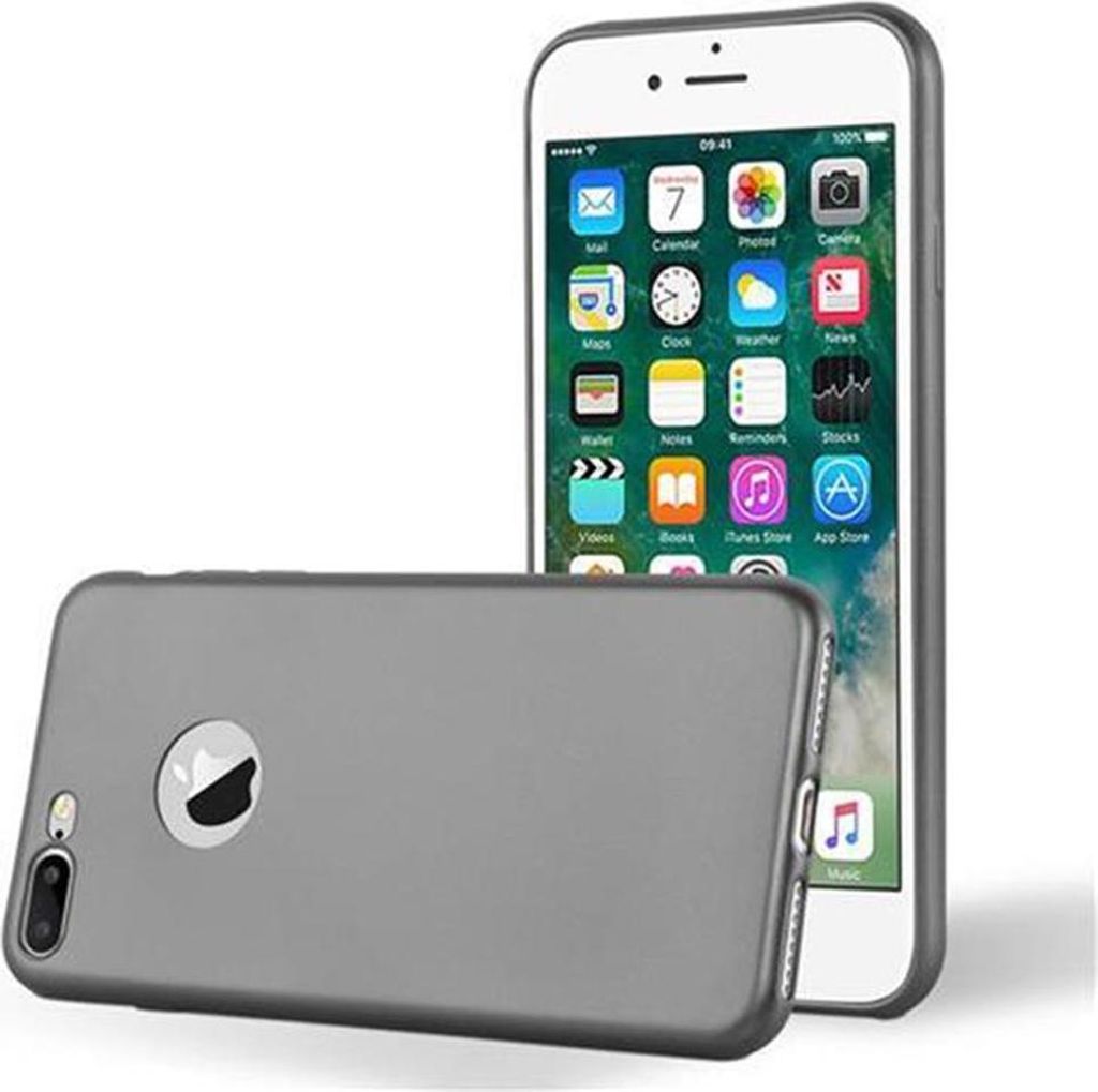 Cadorabo Schutzhülle für Apple iPhone 7 PLUS / 7S PLUS / 8 PLUS Hülle in Grau Handyhülle TPU Silikon Etui Cover Case