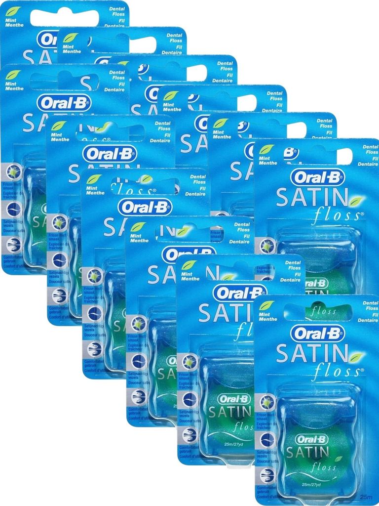 12x Oral-B Satin Floss Zahnseide a 25m Produktbild 