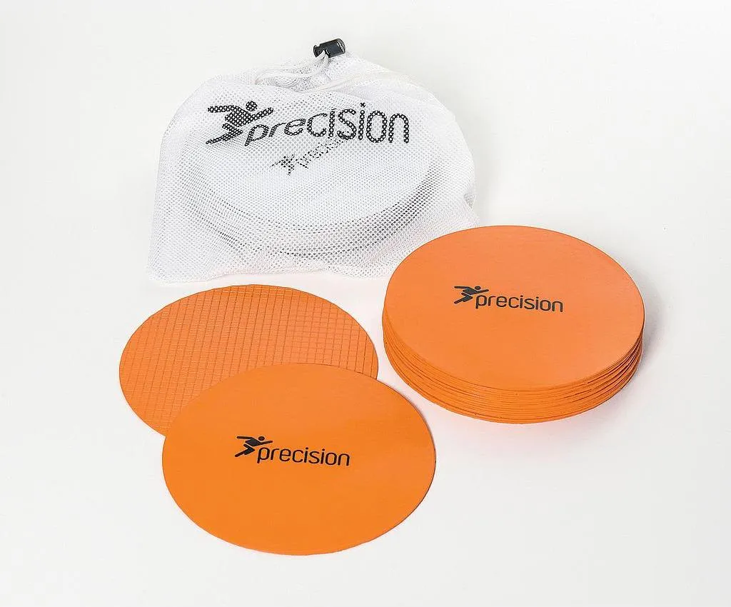 Marqueurs de terrain de précision en caoutchouc orange : lot de 20 disques