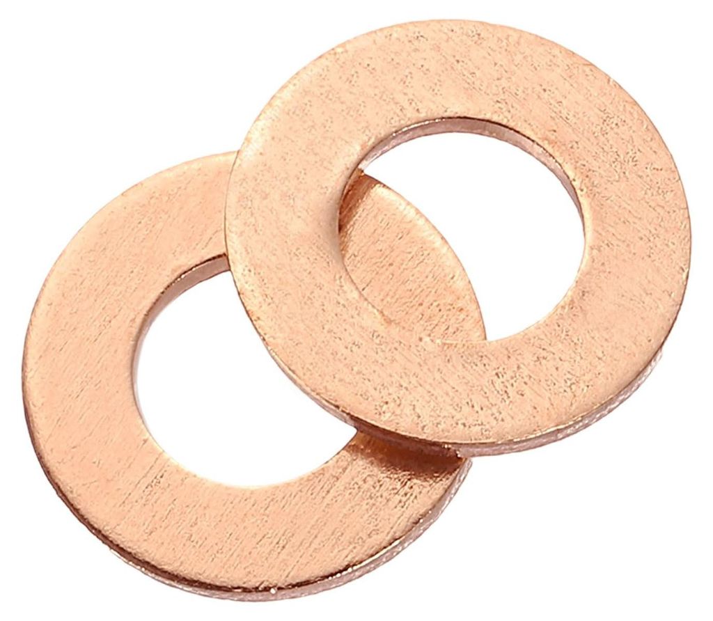 26-teiliger Unterlegscheibensatz, Sortiment M6 x 12 mm x 1 mm Messingscheiben, flache Sicherungsringe, flache Dichtungen, Metallringe für Schraube...