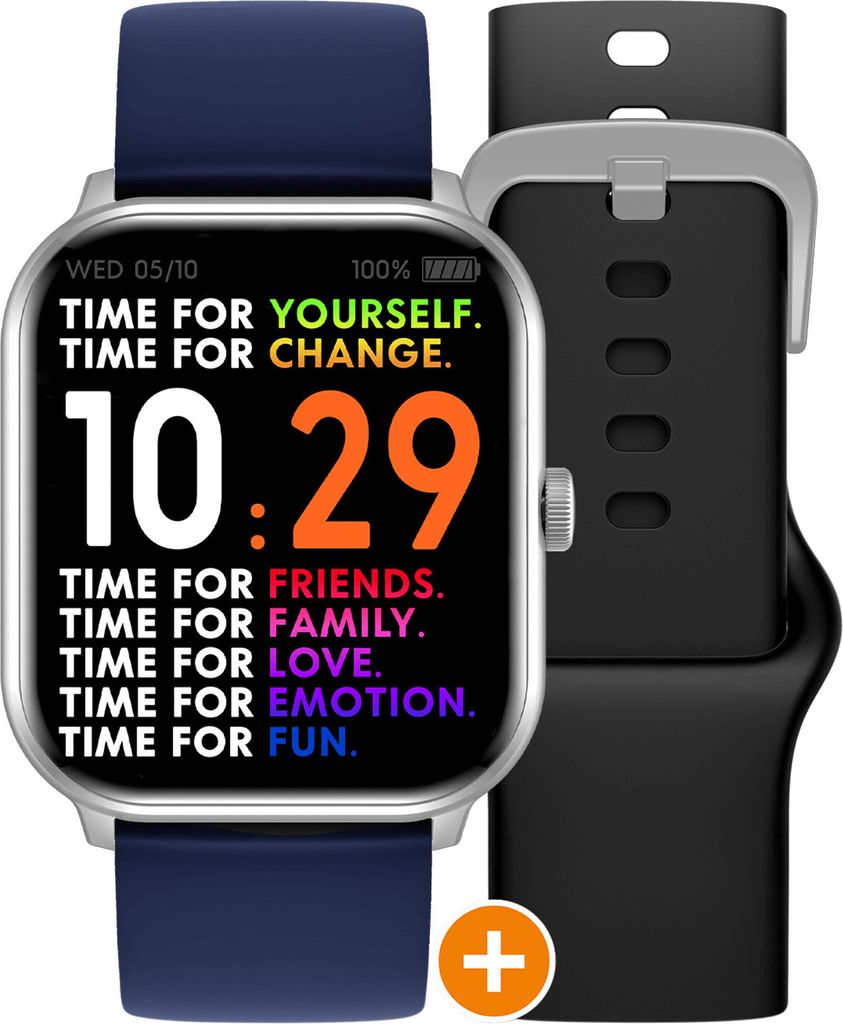 Ice Watch, Smart One Connected Watch Silver mit Armbändern, Marineblau