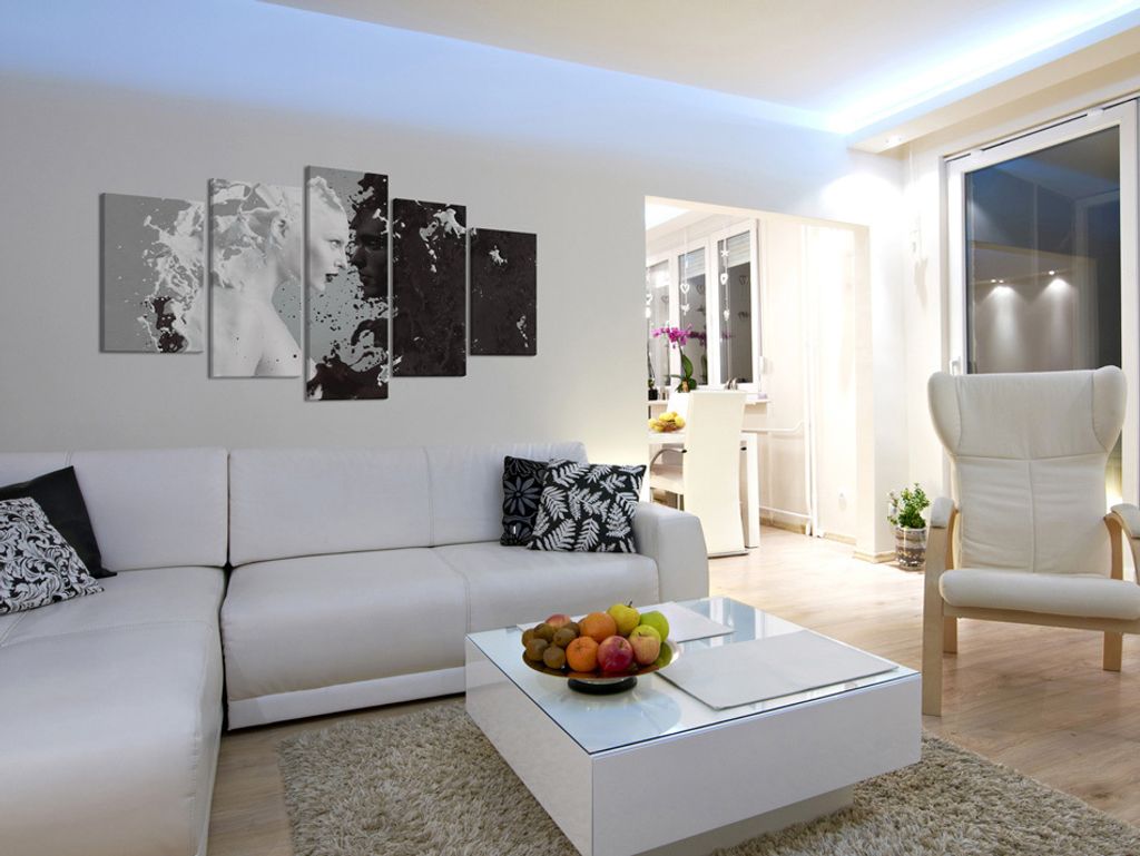 Akustikbild Abstrakt 200x100 cm Bilder Akustikschaum Hochleistungsschallabsorber Schallschutz Leinwand 5 tlg Wandbild Raumakustik Schalldämmung 02...