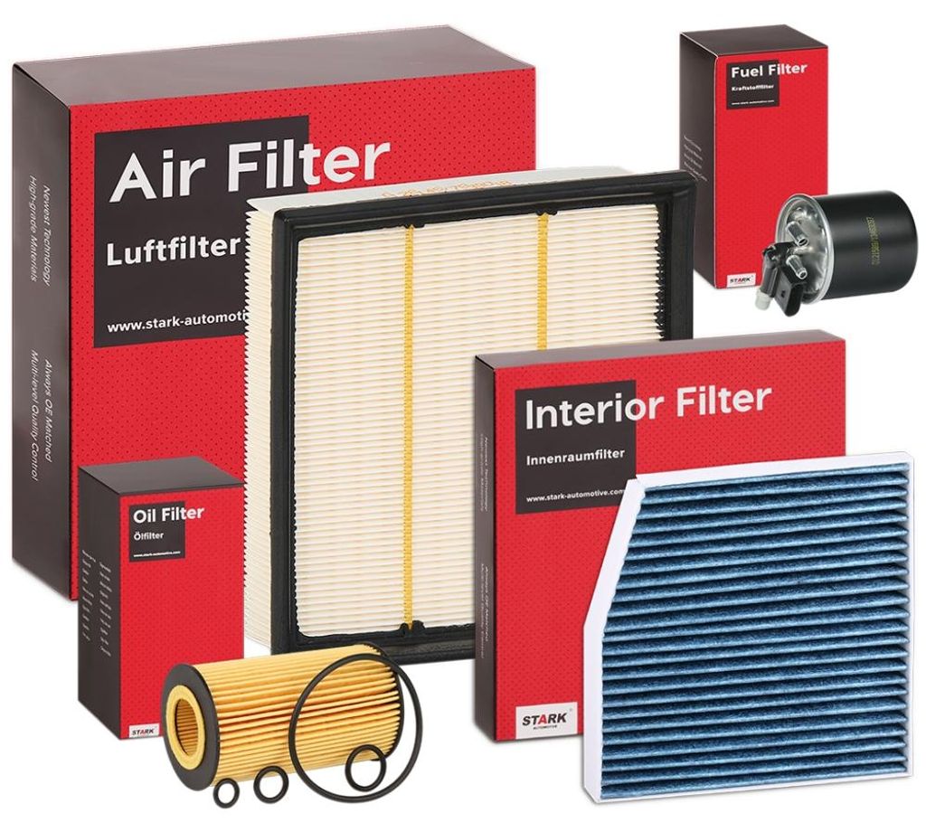 STARK Filterset Inspektionspaket Filtersatz passend für MERCEDES-BENZ B-Klasse (W246, W242) A-Klasse (W176) CLA Coupe (C117) GLA (X156) für INFINITI