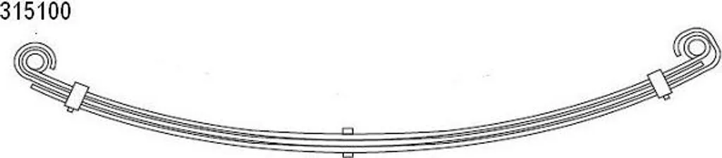 Réparer Suspension T1 Affaissée avec ce Ressort Avant 3 Lames 610mm