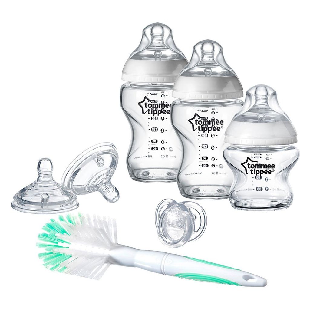 Tommee Tippee - Closer to Nature Babyflasche aus Glas, salbeigrn und transparent - 42245051