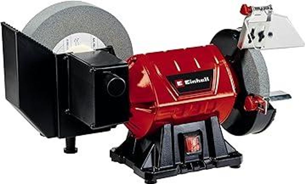 Einhell Nass-Trockenschleifer TC-WD 200/150 (max. 250 W, für Nass- und Trockenschliff, Metallkompaktbauweise, Funkenschutzglas, inkl. Grobschleif-...