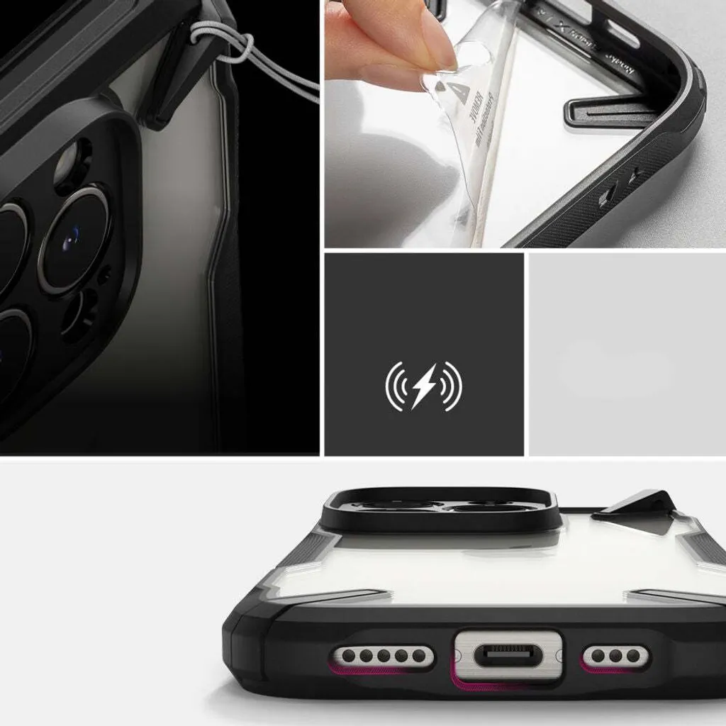 Custodia Ringke Fusion X per iPhone 16 Pro Black: Robustezza Top - 6