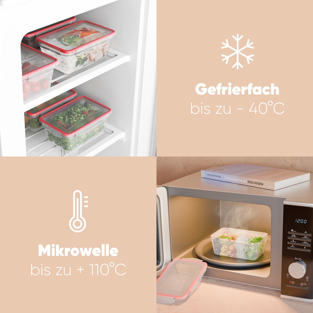 classbach® Frischhaltedosen mit Deckel | 14er Set | 100% Produktbild 3