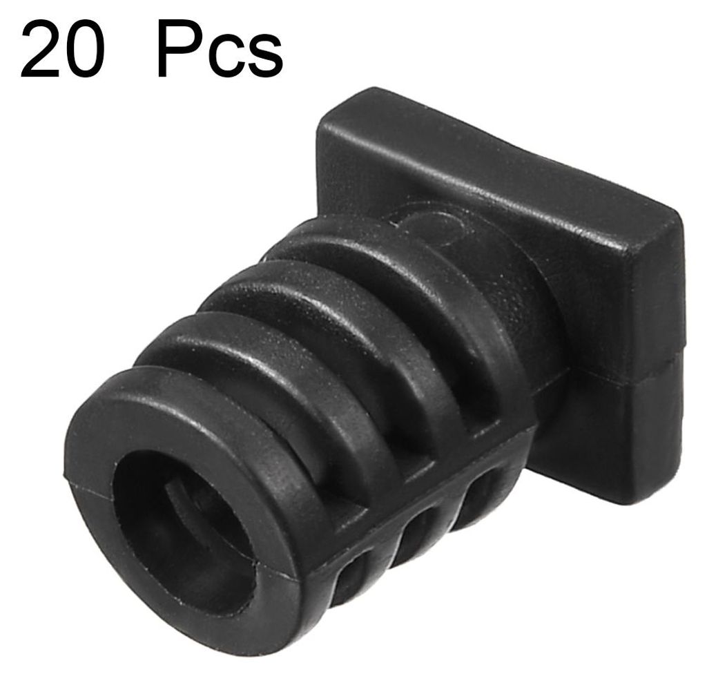 20 Stš¹ck PVC Viereck Kabelknickschutz Kabelschutz Kabeldurchfš¹hrung Schwarz DE de