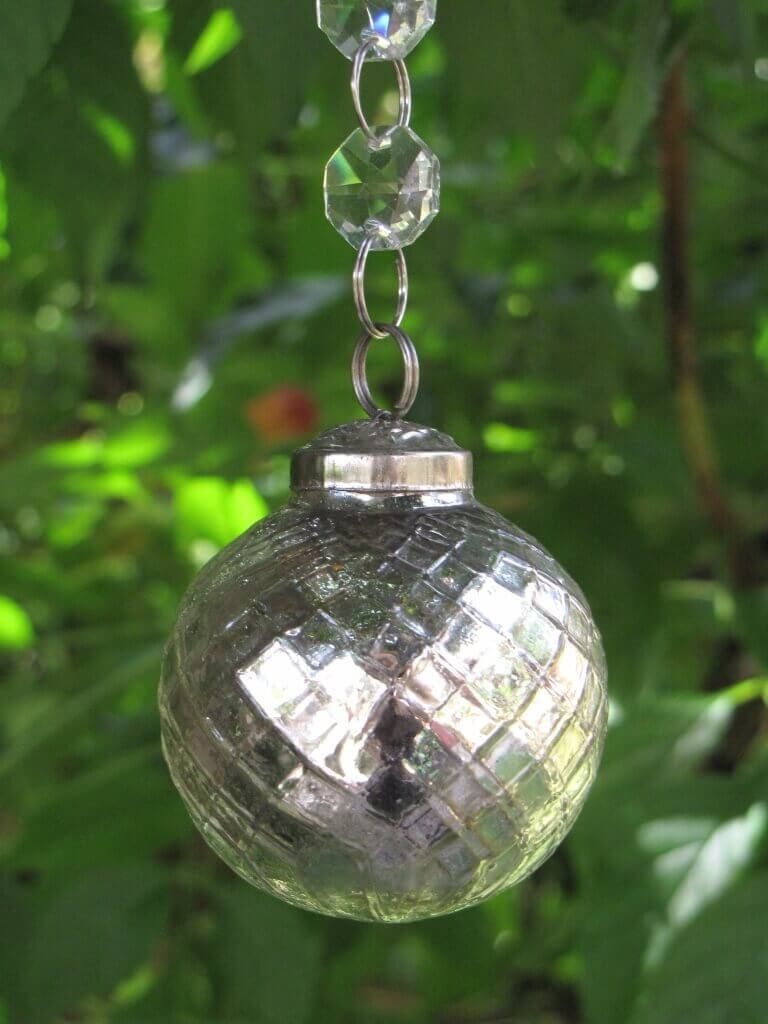 Christbaumkugel Princess mit Netzmuster aus Glas