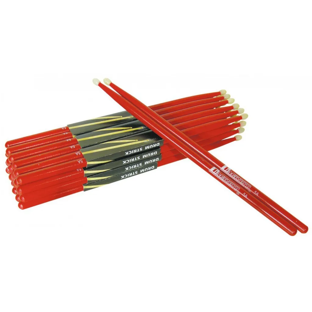 DIMAVERY DDS-5A Baguettes de batterie en érable rouge, série standard