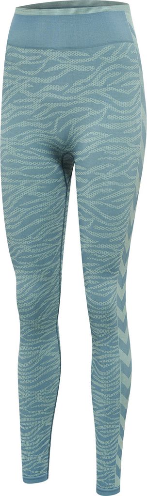 hummel hmlMT SAGA Seamless Mid Waist Tights Damen north atlantic/blue surf melan L