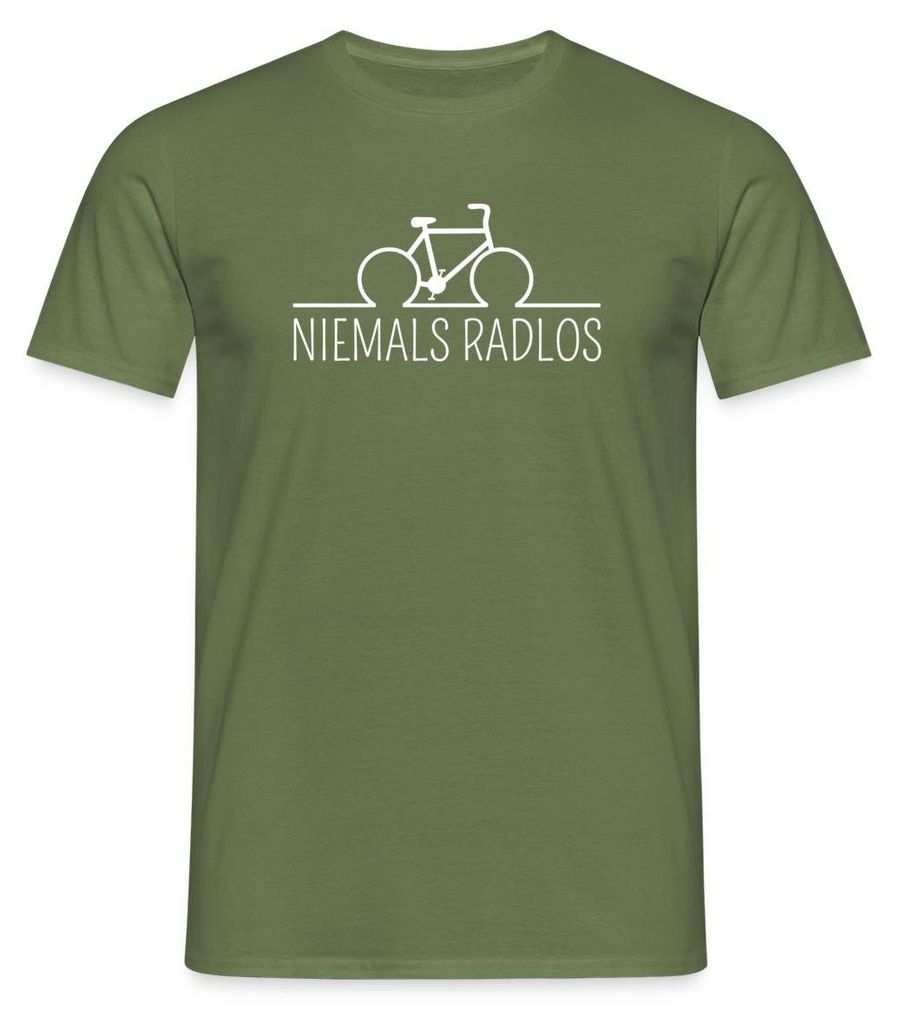 Spreadshirt Niemals Radlos Geschenk Fahrrad Radsport Bike Männer T-Shirt, 4XL, Militärgrün