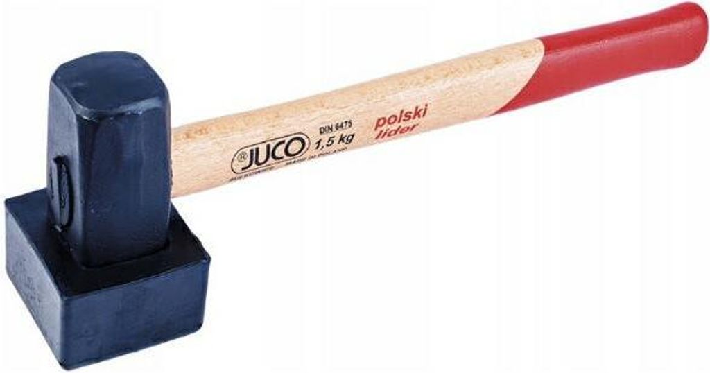 JUCO Steinmetzhammer mit Gummi 1,5 kg