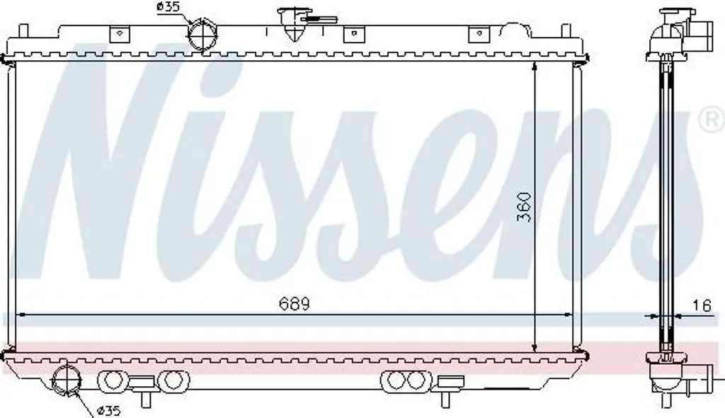 Radiateur de Refroidissement Moteur Nissan Primera P12 Essence Diesel