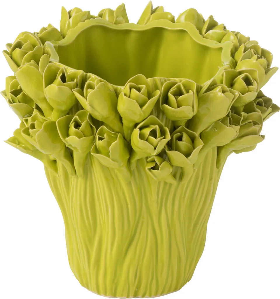 Vase Céramique Vert J-Line Ambrosia - Réveillez une Déco Trop Terne