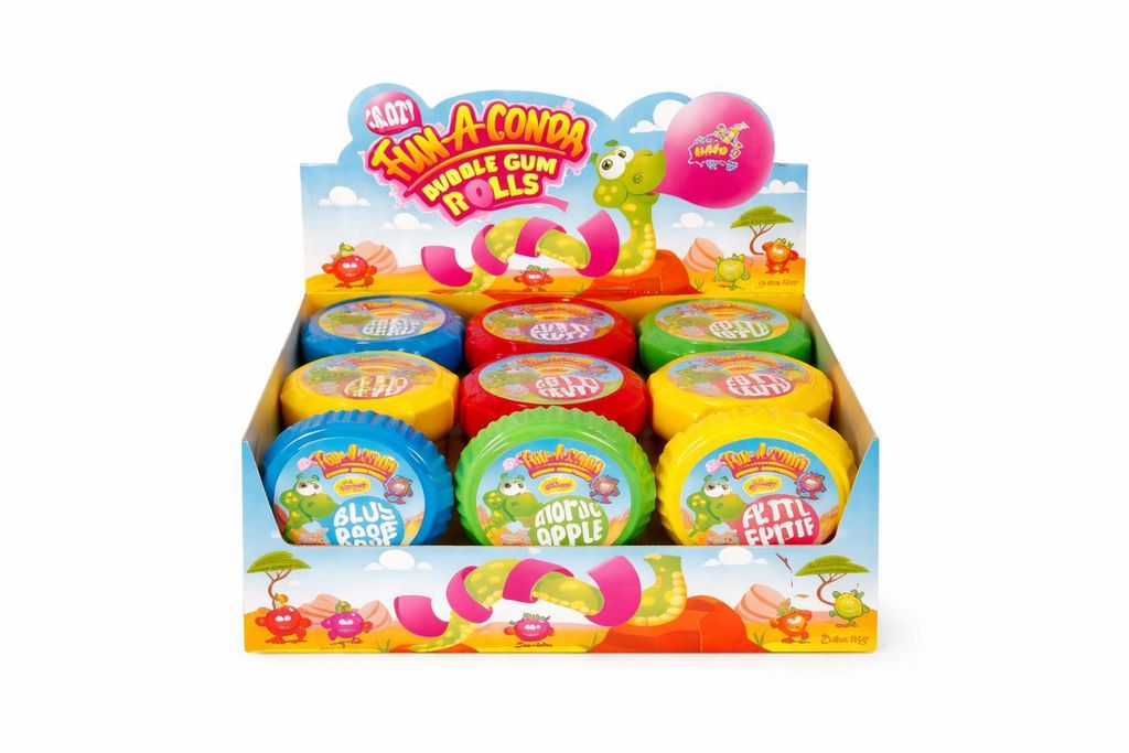 Display Komplett Crazy Fun-a-Conda mit tattoo Kaugummirolle Produktbild 