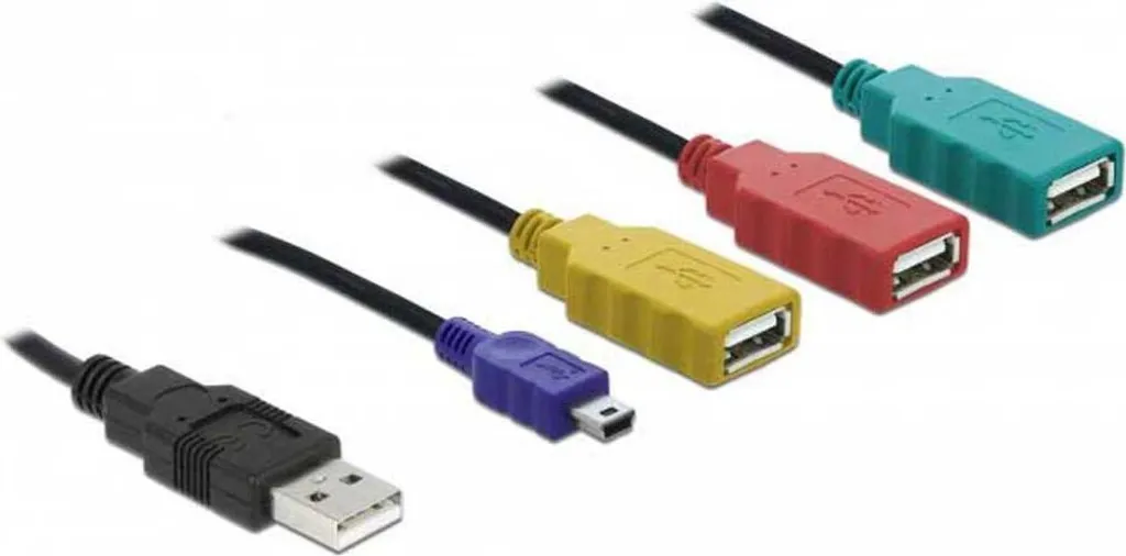 Hub USB 4 Ports Solution pour Manque de Connectique avec Prise Mini B - 4