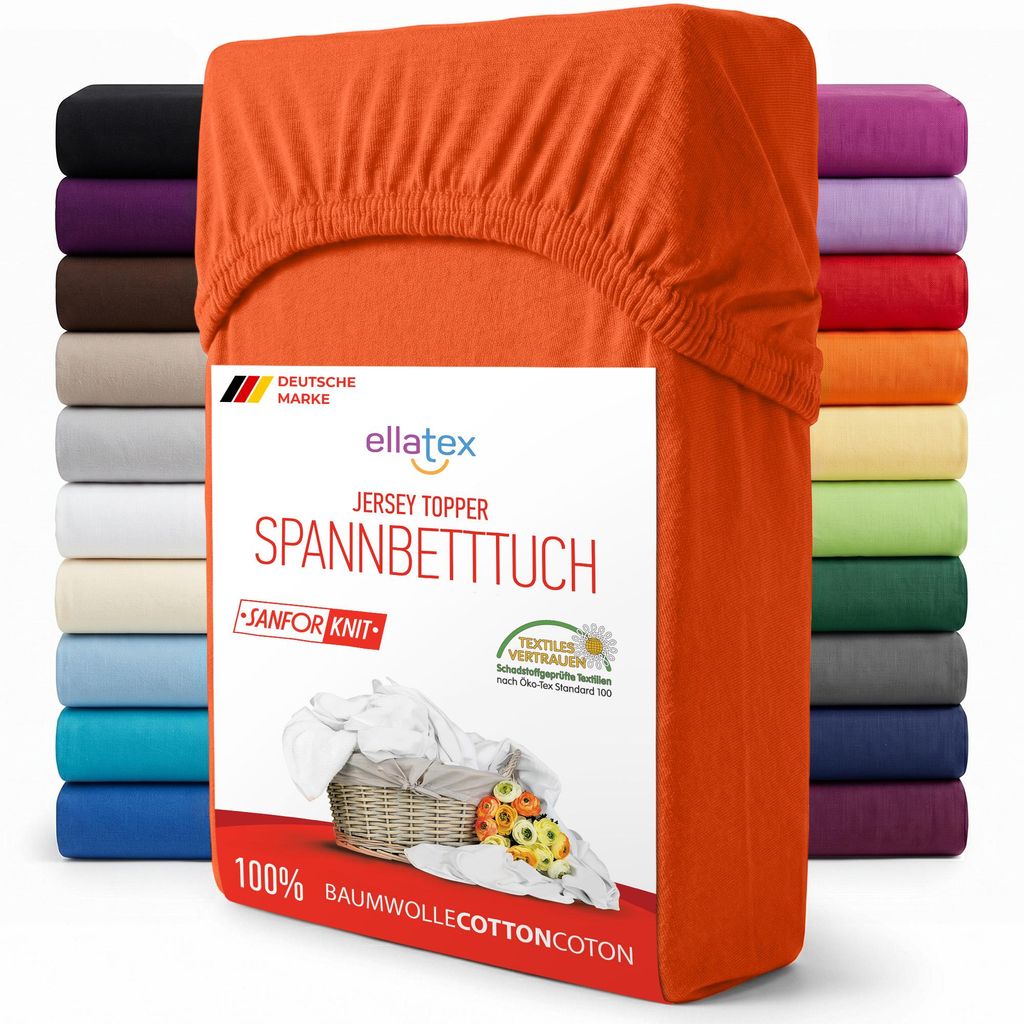 EllaTex Jersey Topper Spannbettlaken 180x200–200x200 Produktbild 