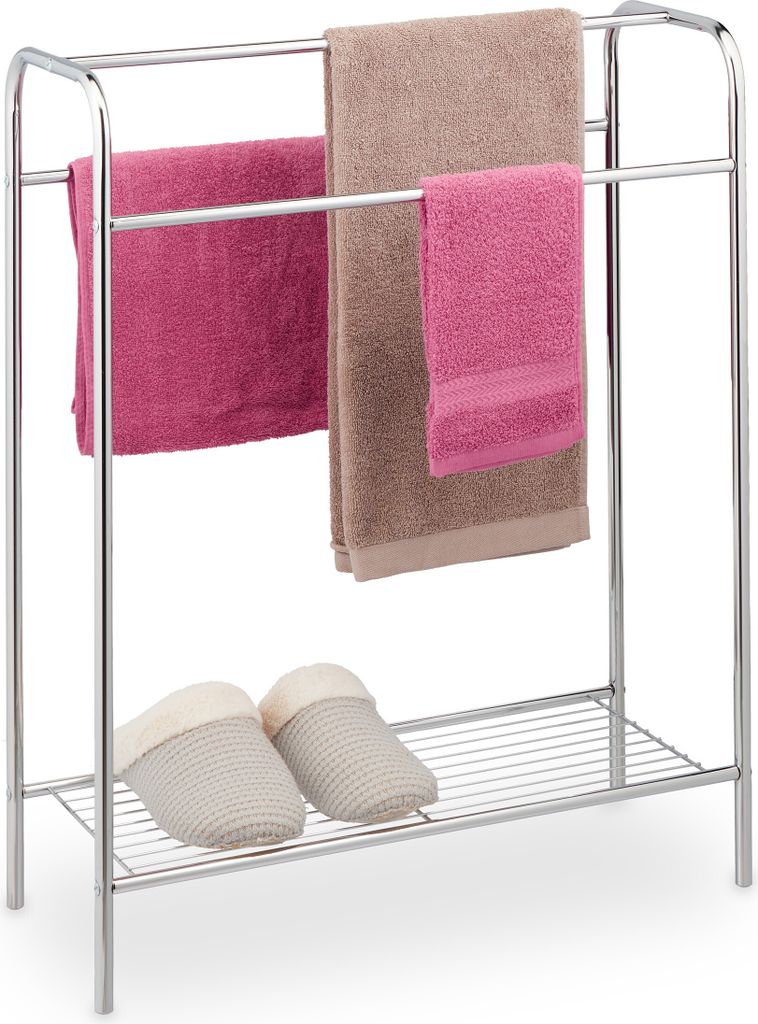 relaxdays Handtuchhalter mit Ablage