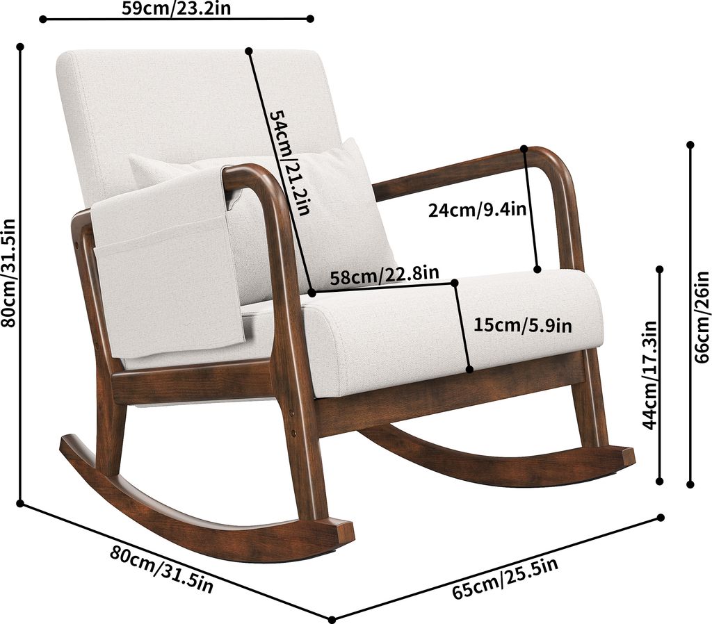 CDGlobal  Schaukelstuhl Relaxstuhl Sessel Stuhl Produktbild 5