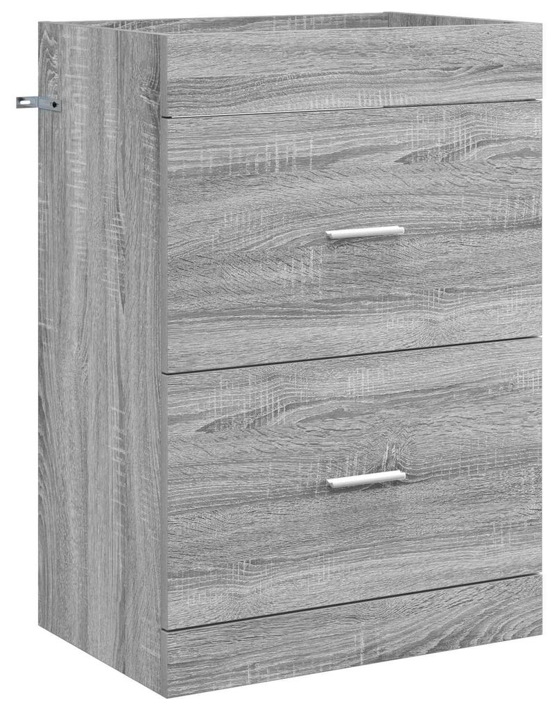 Badunterschrank Grau Sonoma 56 x 37,5 x 81 cm Holzwerkstoff