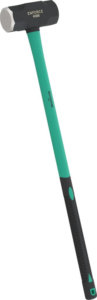Extra Grosser Vorschlaghammer 10LB / 4500 Gramm mit 2K Fiberglasstiel 92cm aus der ENFORCE Serie von WIESEMANN 1893 I Hammer Kopf geschmiedet & ind...