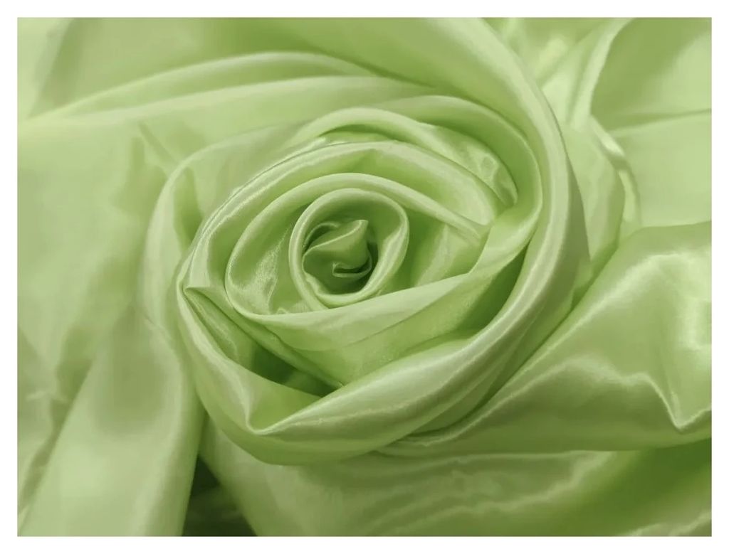 Satin Meterware (Eukalyptus Grün) für Deko, Basteln, Produktbild 