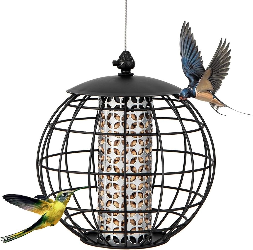 GOPLUS Vogelfutterhaus, Vogelfutterspender mit Produktbild 