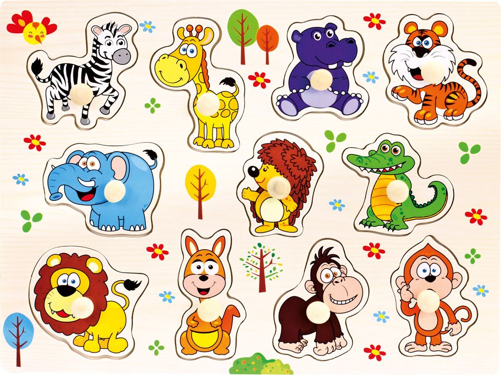 Bino Puzzle Safari, 11tlg. ab 18 Monaten, 88116 Produktbild 