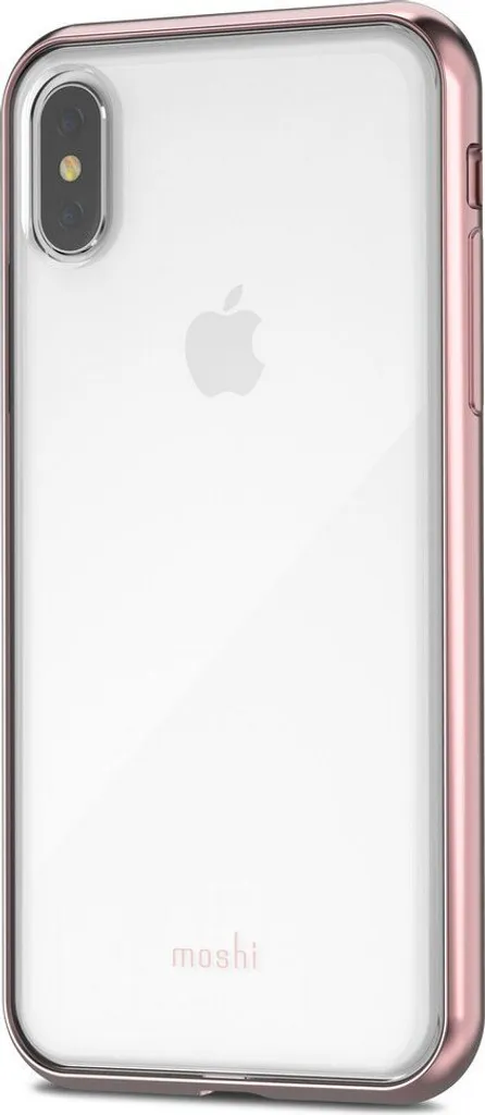 Protection arrière souple iPhone X/Xs Moshi Vitros Rose Translucide 31833