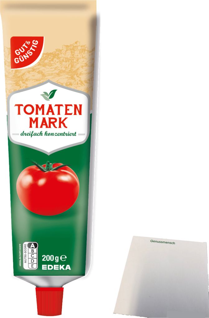 Gut & Günstig Tomatenmark dreifach konzentriert (200g Tube) + usy Block