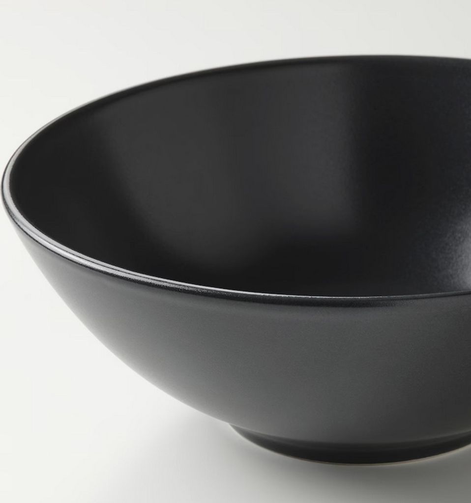 FÄRGKLAR Ikea Schüssel (4 Stück Pack), mattiert dunkelgrau, 16 cm