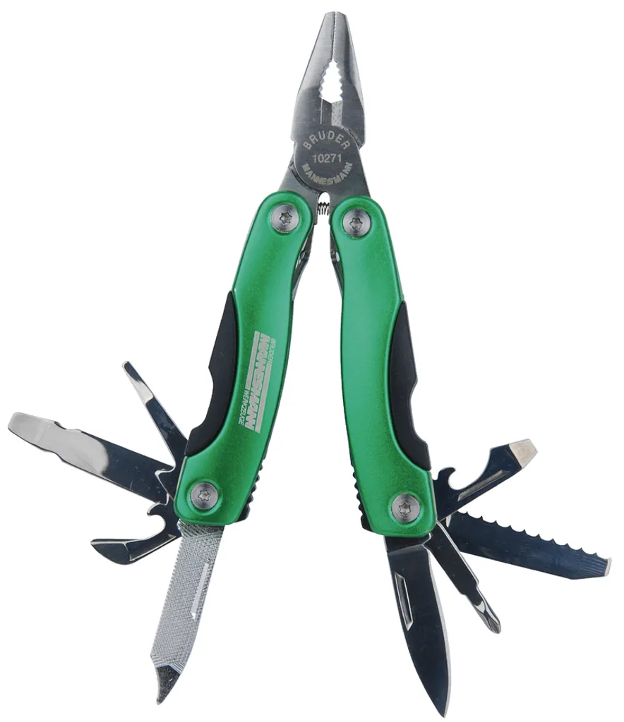Outil multifonction 9 en 1 robuste Brüder Mannesmann M10271 noir-vert