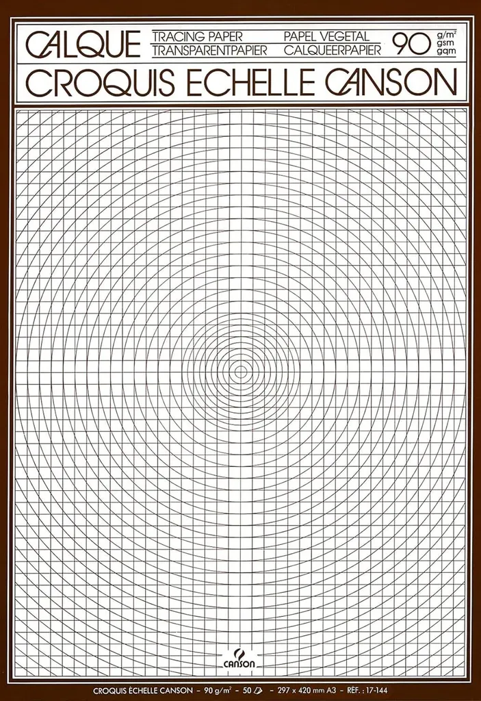 Papier Calque A3 Canson 90g Haute Résistance pour Dessinateur Expert
