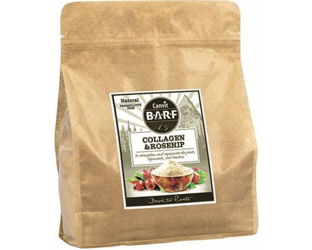 Nahrungsergänzungsmittel für Hunde und Katzen Canvit Barf Collagen & Rosehip 800 g