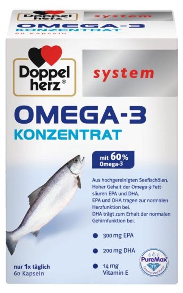 Doppelherz system OMEGA-3 KONZENTRAT, 60 St. Kapseln Produktbild 