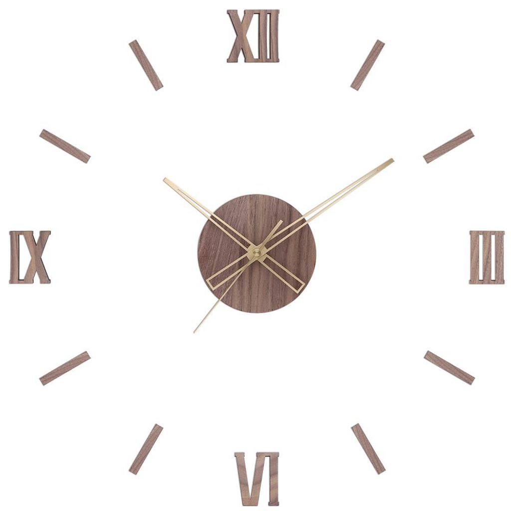 PRIM Remus Wanduhr Holz lautlos römische Ziffern Produktbild 