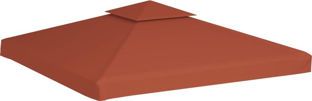 vidaXL Pavillon-Dachplane mit Kaminabzug 310 g/m² 3x3 m Terrakotta