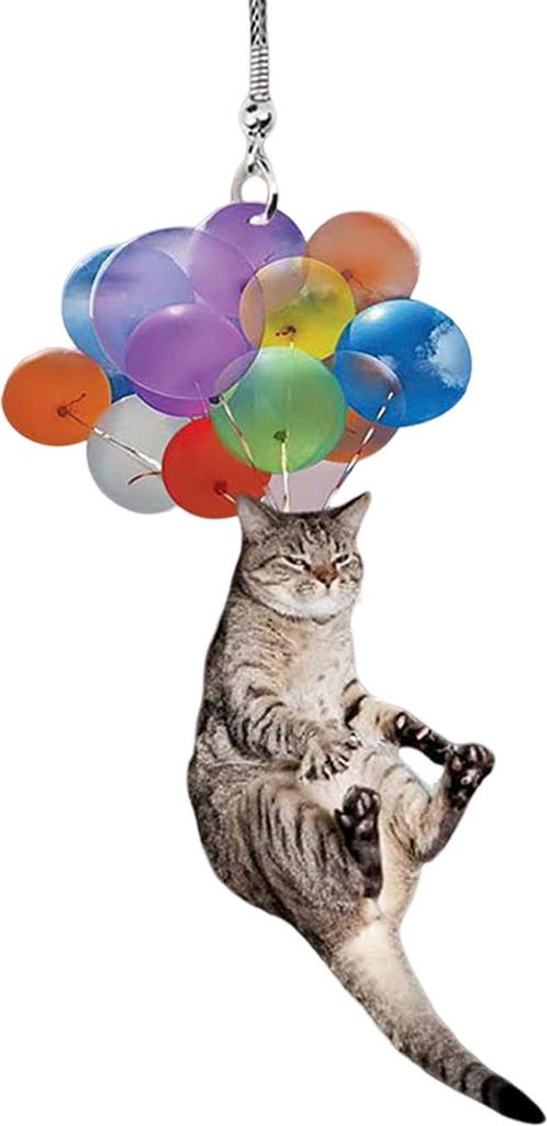 Auto-Anhänger, Ballon, Katze, Hund, hängendes Ornament mit Schlüsselband, einfach aufzuhängen, realistisch aussehendes, bezauberndes Tier-Ornam...